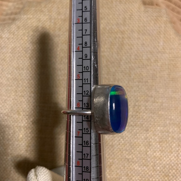 Aurora Opal Sterling silver ring size 6 1/4, NWT - Picture 3 of 10